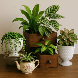 Vintage Style for Houseplants