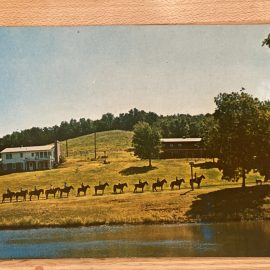 Bortell's Bar Rockin' B Ranch Vintage Postcard - posted 1966