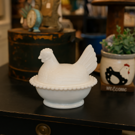 Spotlight on a Booth Favorite: Milk Glass Hen on Nest