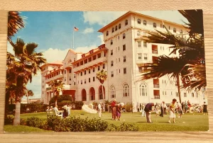 Daytona Plaza Hotel FL — Featuring golfers on the front lawn.