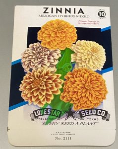A Coastal Escape & Vintage Finds - vintage zinnia seed packet