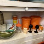Fresh Finds at My Sugar Mill Booth - Retro Pyrex, Tupperware Canisters & Spice set