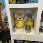 Fresh Finds at My Sugar Mill Booth - Mid-Century Mouse Cookie Jar, old funnel & an old insulator