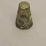 Vintage Sewing Notions With History & Charm - Ornate Taxco Mexico Sterling Silver Sewing Thimble