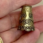 Vintage Sewing Notions With History & Charm - Ornate Taxco Mexico Sterling Silver Sewing Thimble
