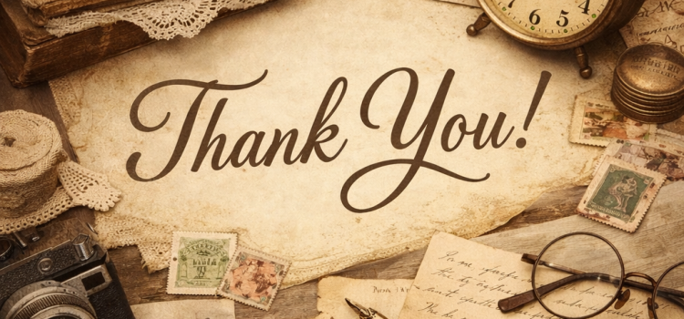 Thank You for Supporting Our Little Corner of Vintage Thank You for Supporting Our Little Corner of Vintage