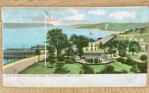Hudson River from Claremont NY Vintage Postcard
