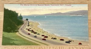 Marine Drive, Spanish Banks Vancouver BC Canada Postcard