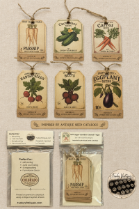 From Vintage Inspiration to Handmade Creations: The Story Behind My New Seed Packet Gift Tags - vintage style seed packet gift tags, set of 6 