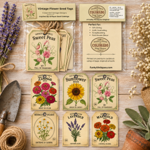 Vintage Flower Seed Tags